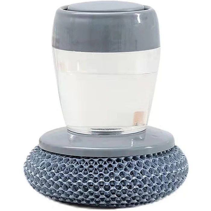 5696fe1c-b404-4868-bc58-12a067d8f8dd.png Soap-Dispensing PTE Scrubber – Heavy-Duty Kitchen Cleaning Tool - Image 1